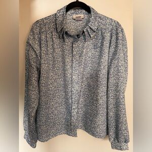Vintage Patterned Button Down Blouse